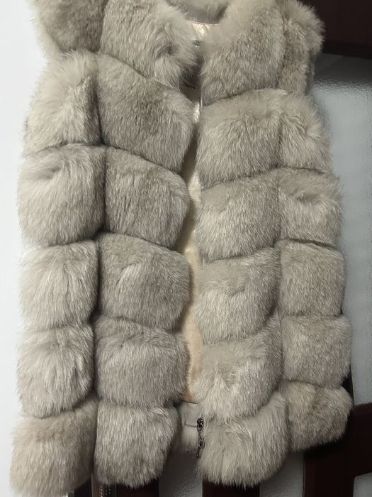 Vesta blana naturala vulpe