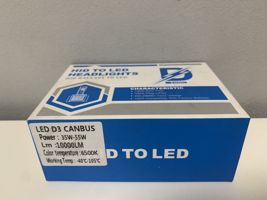Bec LED D1S, D3S CANBUS Fara Eroare  10000LM 6500K
