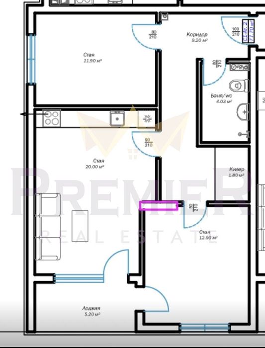 Продава се Тристаен апартамент в Варна, Възраждане 3 - 99 кв.м за 644 €/кв.м - Снимка #5