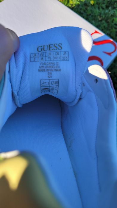 Pantofi sport, Sneakers marca originala Guess, noi, marimea 39, piele naturala