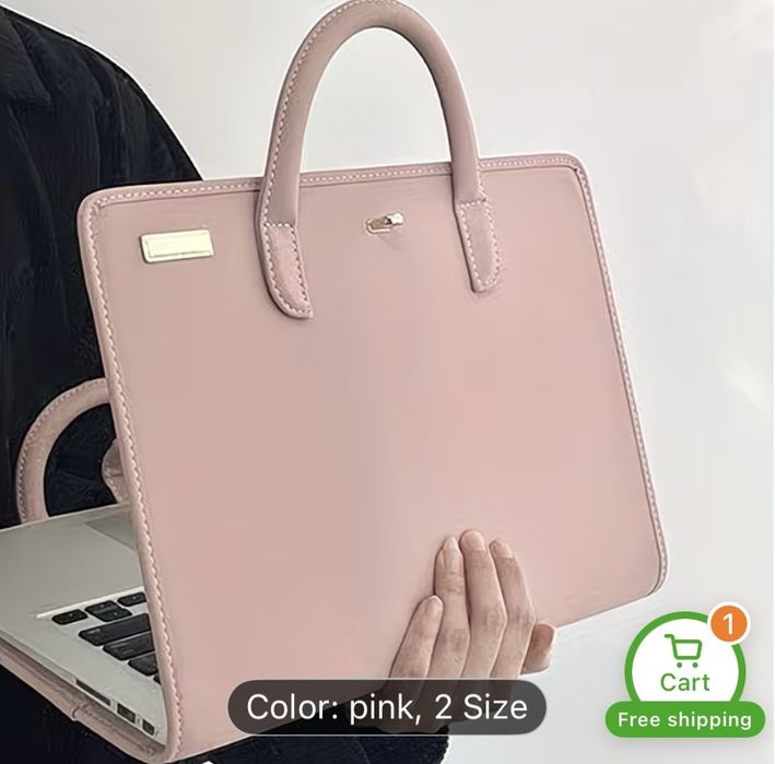 Стилна чанта за лаптоп от изкуствена кожа - 14' и 15'