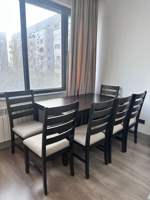 Стол+6 стула. ШПОН. Новый. Ashley