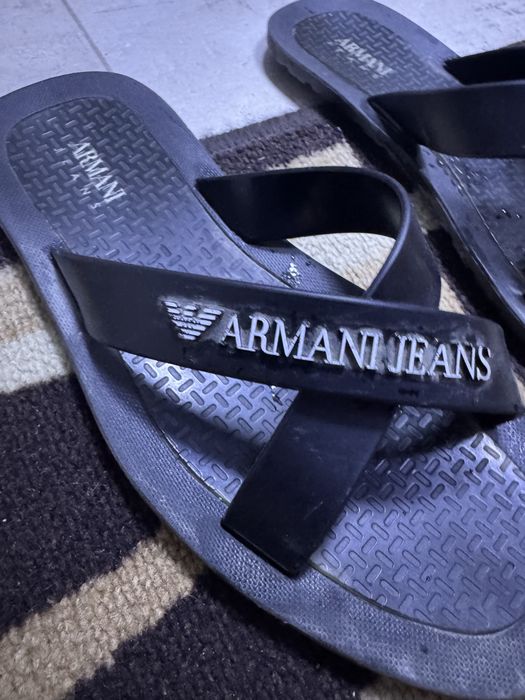 Armani-Оригинални мъжки кожени чехли 41-42 номер