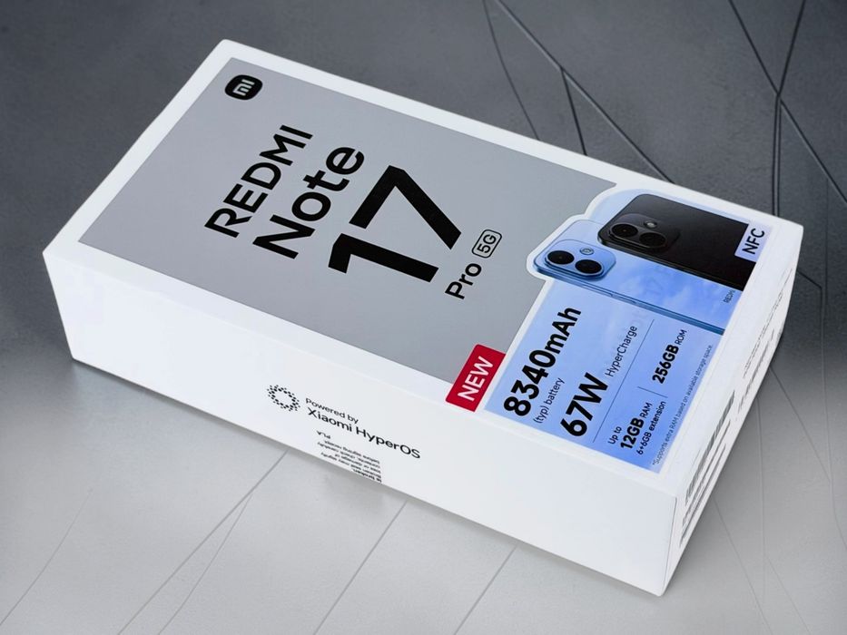 НОВ! Xiaomi Redmi Note 17 Pro 5G 256GB 6RAM Black 2г. Гаранция!