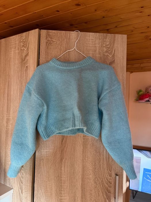 Pulovar gros albastru Zara