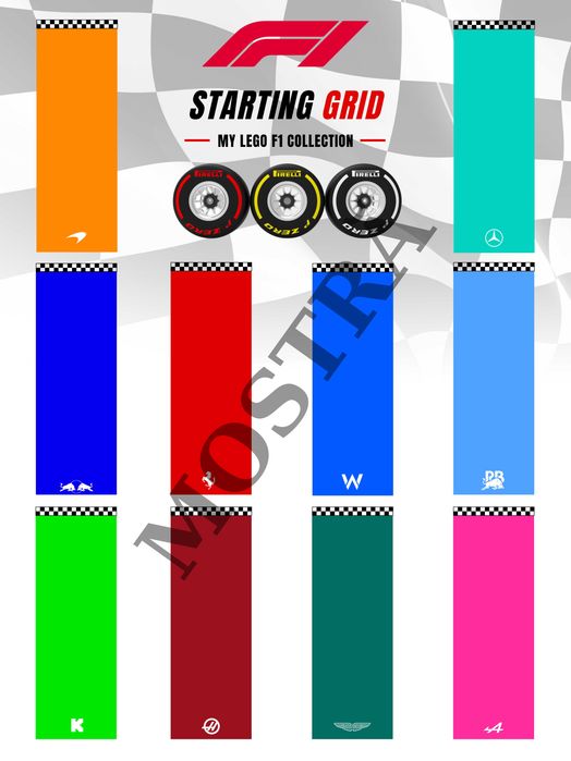 Suport Rama LEGO F1 Speed Champions - Circuits & Starting Grid