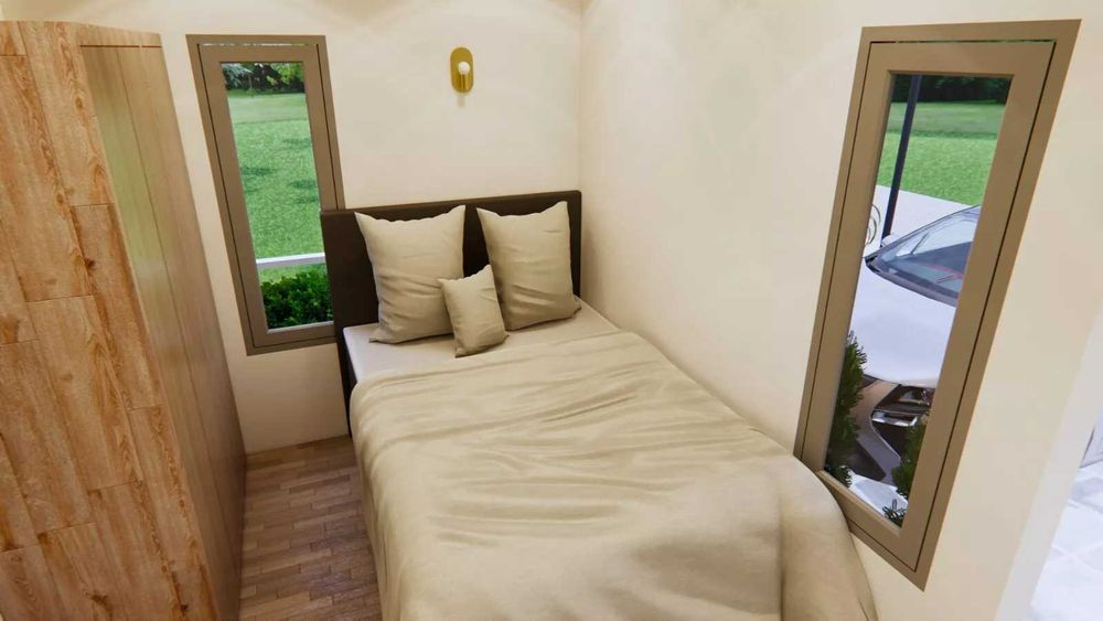 НА ИЗПЛАЩАНЕ - Луксозна сглобяема къща с 2 спални, 42 кв. м