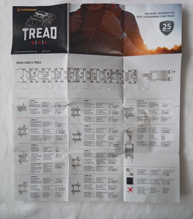Мультитул браслет Leatherman Tread Multi-Tools 831998 верcия для США