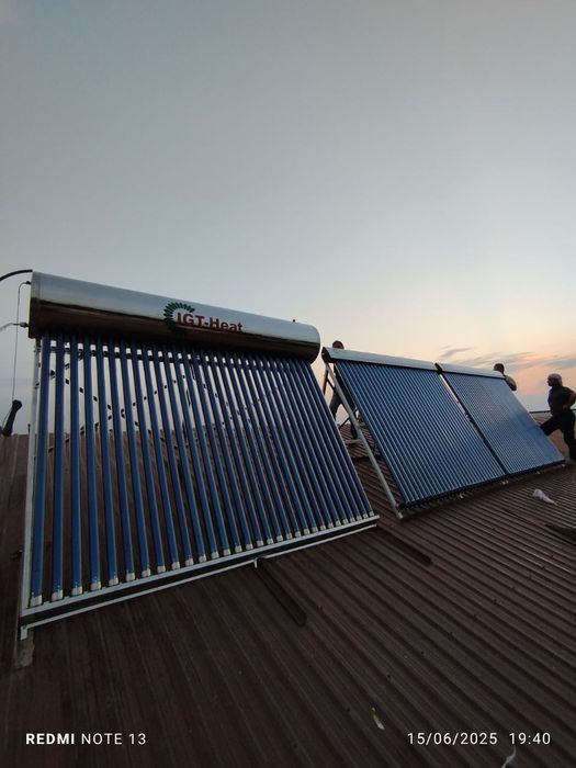 Quyosh suv isitgichlari | Қуёш сув иситгичлари | oʻrnatishi bilan