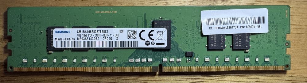 Ram Server Samsung 4GB DDR4 ECC RDIMM 2400MHz (PC4-2400T)