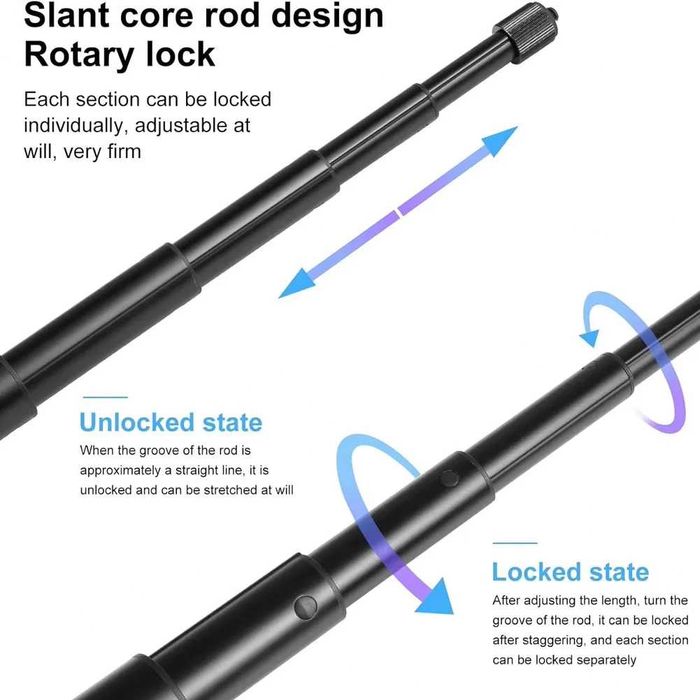 Kit prindere motocicleta selfie stick 2x clema dubla Insta360 X3 X4 X5