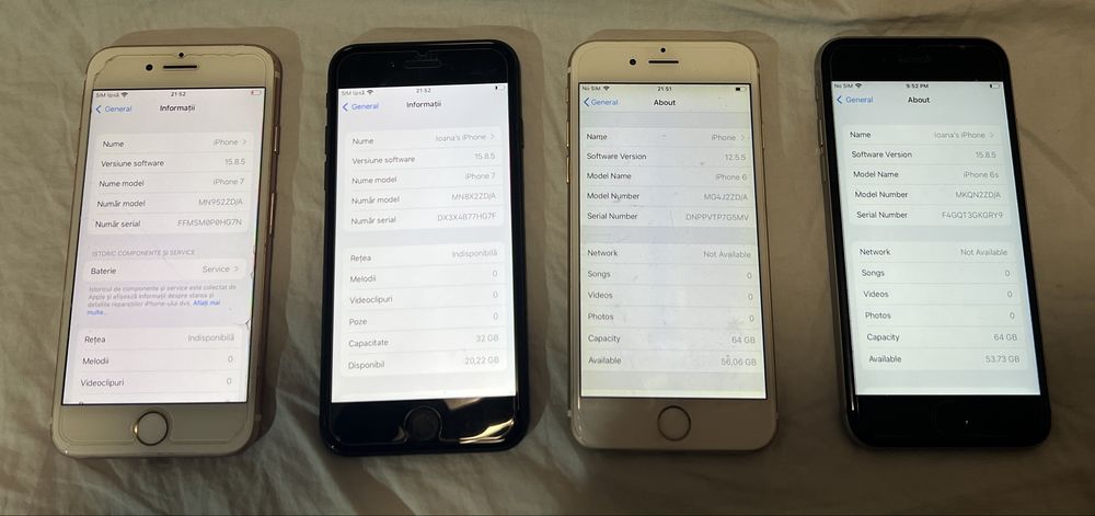 Iphone 6 gold,6s grey si 7 black si gold rose