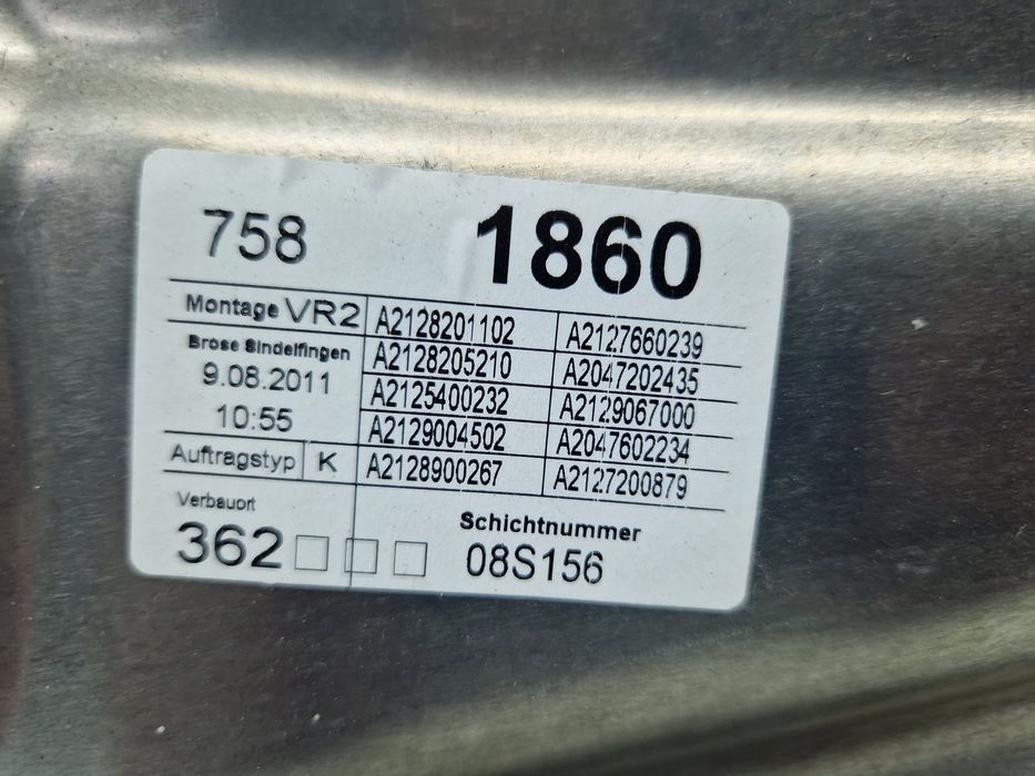 Macara electrica geam dreapta fata Mercedes Clasa E (W212) [Fabr 2009-