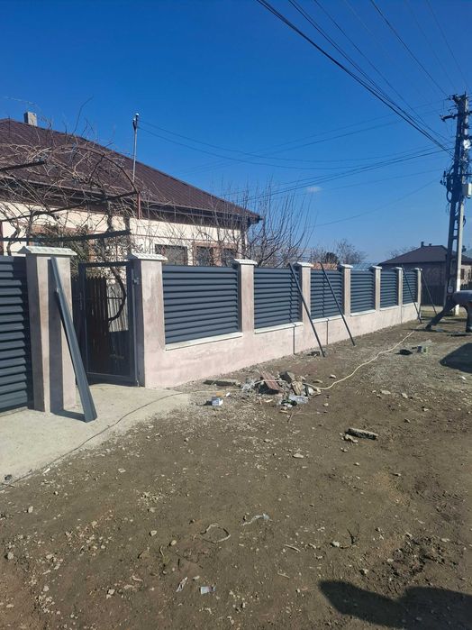 Garduri din panou stil jaluzele, sipca metalica, tabla, plasa si BCA