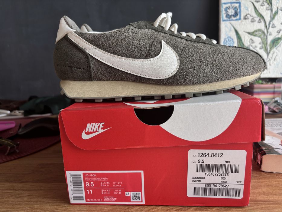 Nike cargo cortez велур кожен