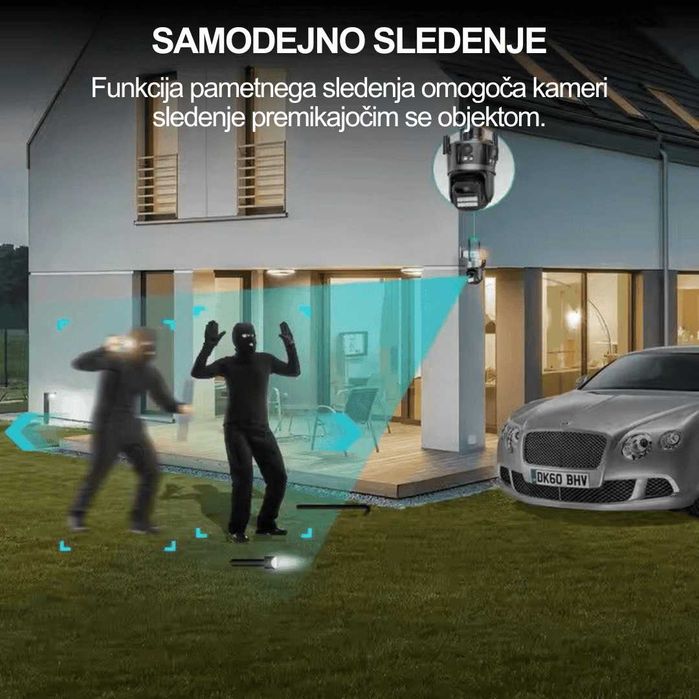 iCSee 12МР- Тройна външна WiFi камера 3 Обектива 12 мегапиксела