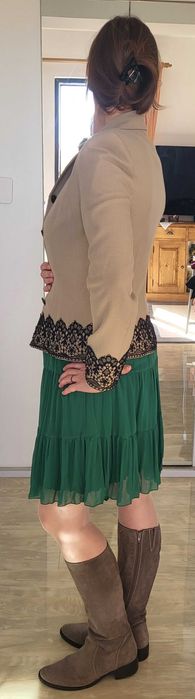 Sacou bej, office-elegant, marimea 38-S/M, Marca Mathilde