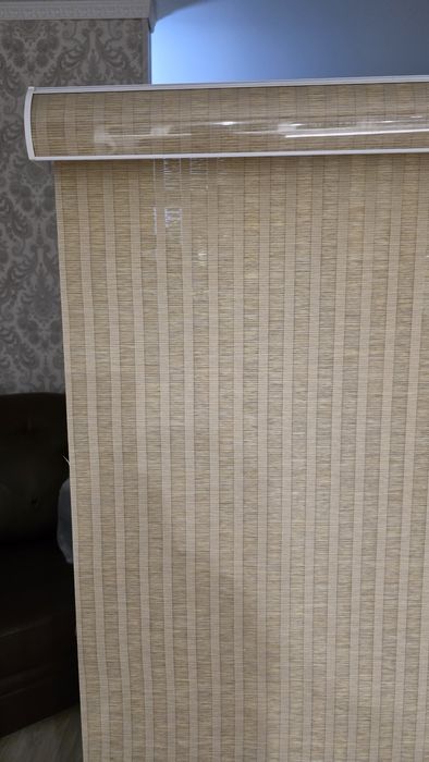 Ролл штора, коричневый бамбук