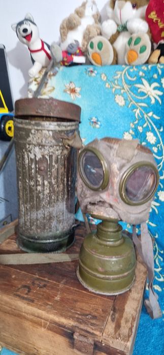 Mască gaze românească M39B ww2 in starea din imagine!