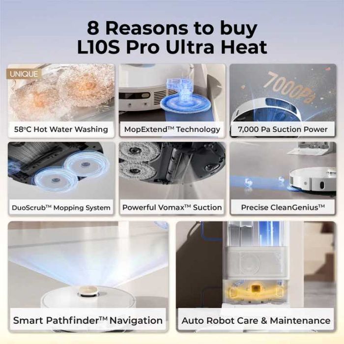 Прахосмукачка робот Dreame L10s pro ultra heat