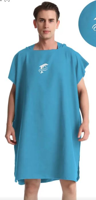 Poncho cu gluga super absorbant pt. plaja