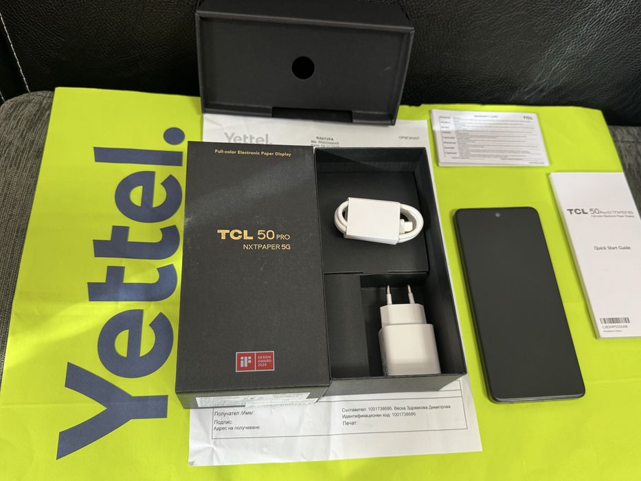 ***ЧИСТО НОВ 512GB TCL 50 PRO NXTPAPER 5G Yettel Гаранция до 2028 г.