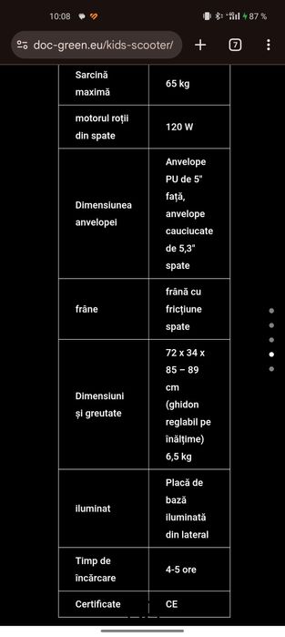 Trotineta electrica pt copii