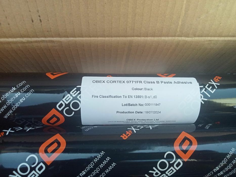 Pasta Adeziva Cortex  0771FR Neagra class B rezistenta la foc