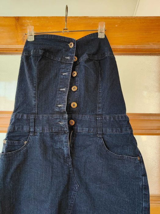 Rochie gen corset denim