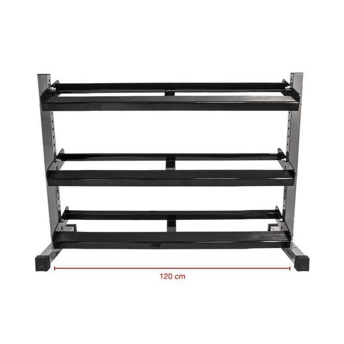 Стойка за Дъмбели 3 нива / 90 см, 120 см, 150 см / Стелаж - Поставка