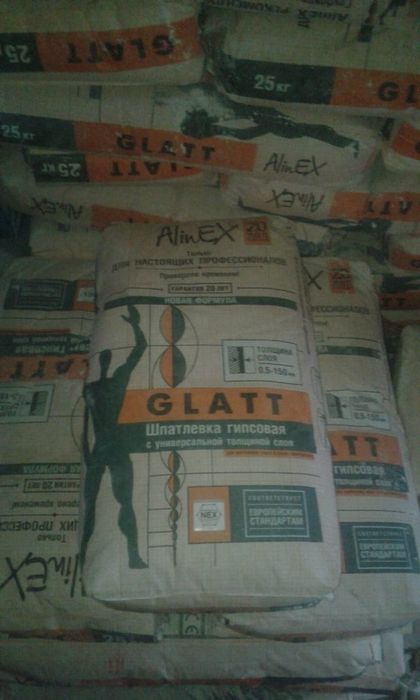 Шпаклевка глат. GLATT Ротбанд Гипсокартон.ОСБ.ОСП.УЗБ.Дсп.Юсб.Профиль