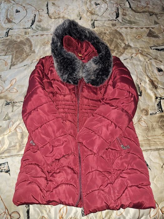 Зимно яке, L, вишнаво