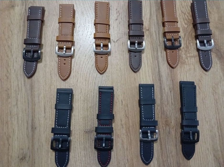 curea ceas piele naturala maro inchis deschis negru 24 mm 24mm noua