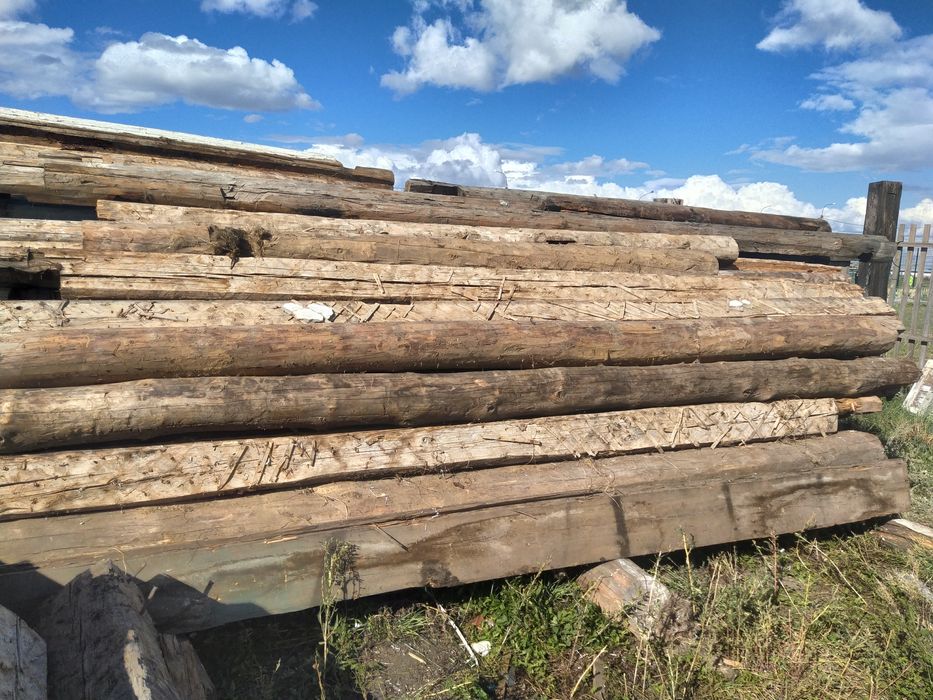 Брусья кругляк после демонтажа