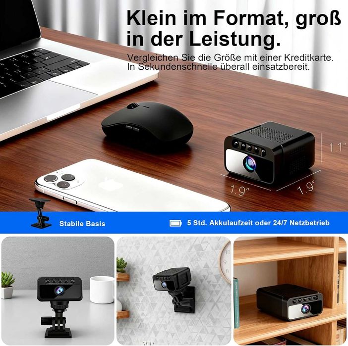 Mini Camera WiFi 4K - 38 x 51 x 38 mm