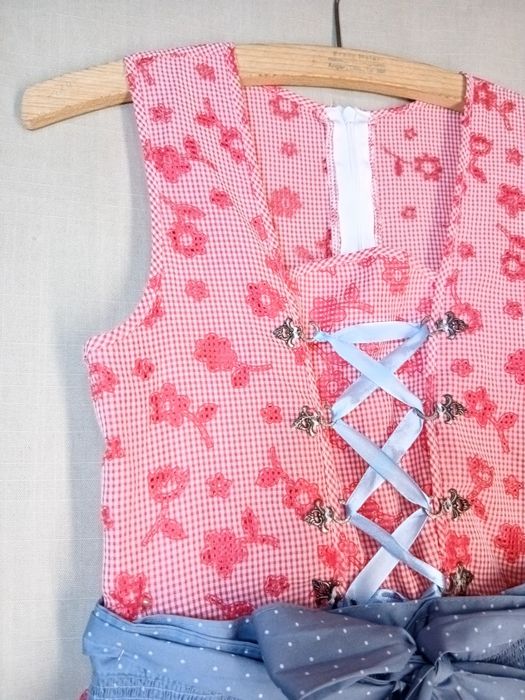 Dirndl Nr 140, 9 - 10 ani  rochie bavareză Oktoberfest rochie tiroleza sarafan tradițional austriac