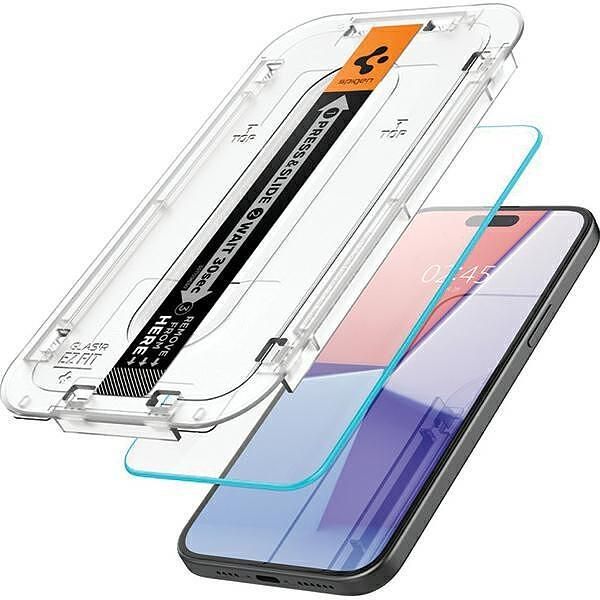 Spigen glas.tr iphone 15 6.1" "ez fit" 2 pcs. clear tempered glass agl