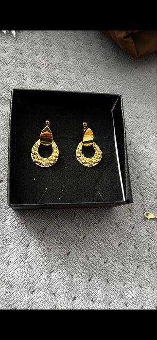 Серьги золотые лимонный