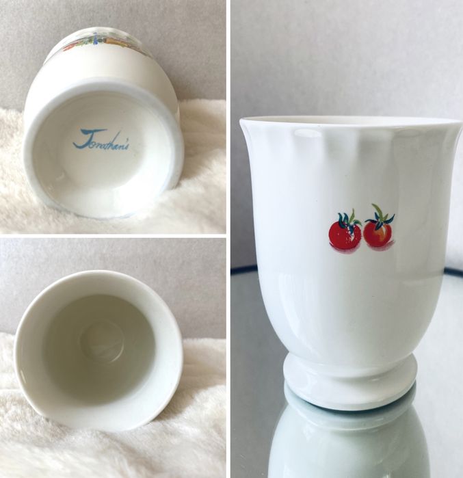 Стакан чаша с томатами фарфор