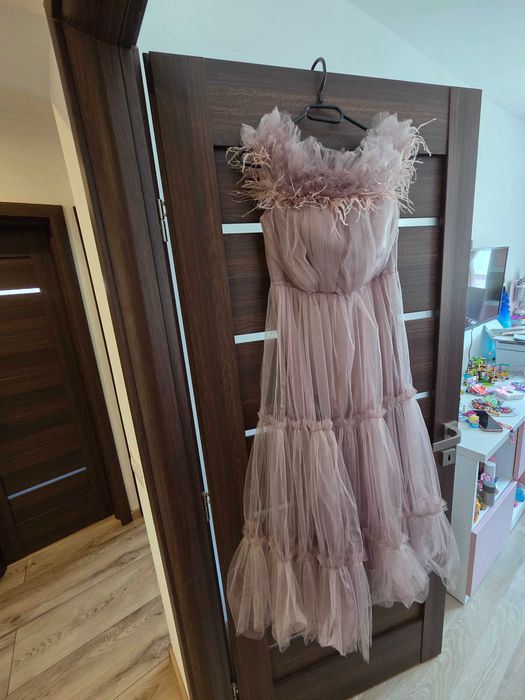 Rochie medie mov tull