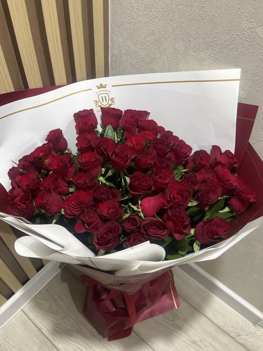 Цветы букет свежие 51роза