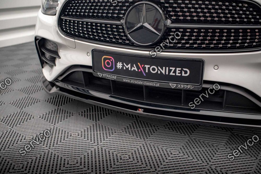 Prelungire splitter bara fata Mercedes E Class W213 Facelift pachet AMG Line 2021- v8 - Maxton Design