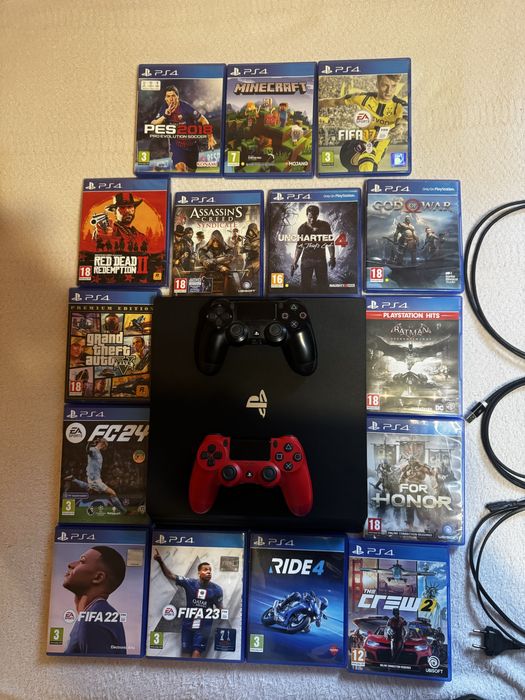 Vand ps4 pro 1 TB +15 jocuri
