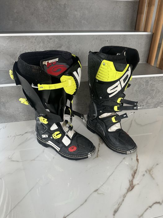 Cizme Sidi Crossfire 3 White Black Yellow Fluo