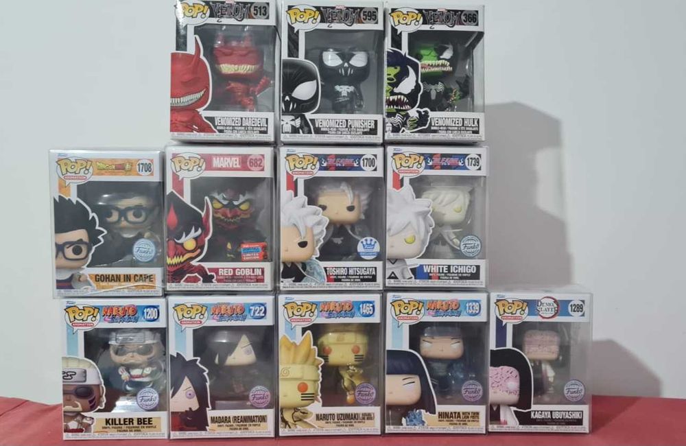 Funko pop naruto, venom marvel