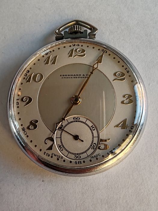 Ceas de buzunar Eberhard&Co 47,5 mm Funcționează Impecabil!