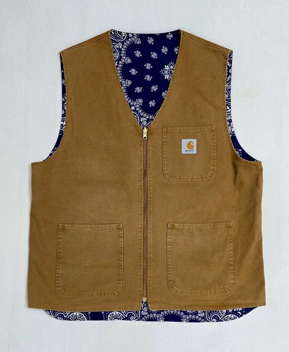 Vestă reversibilă CARHARTT WIP SS21 cu 2 fețe și bandană, Nr. XL