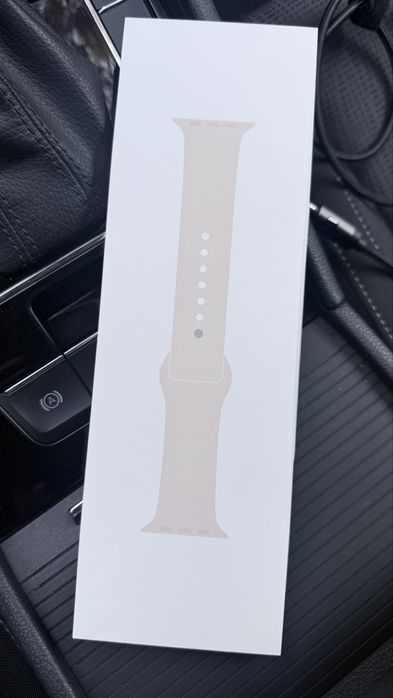 Curea silicon Apple Watch 46 mm originala masura M/L Sand