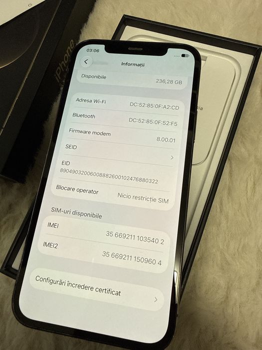 Iphone 12 pro 256Gb Impecabil 100% Baterie
