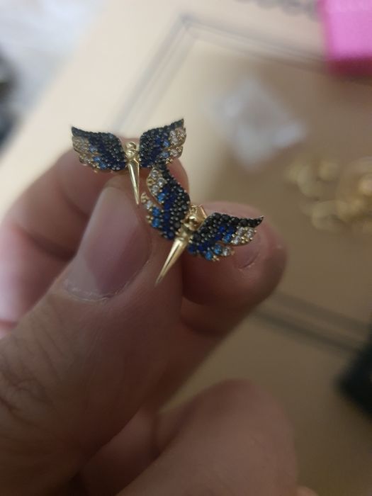 Златни дамски обеци Феникс 1.9гр 585/14к